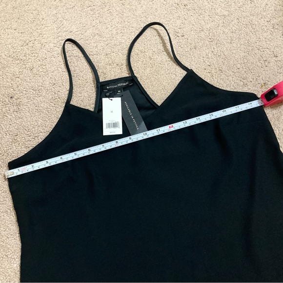 SOLD Banana Republic Black Racerback Camisole Spaghetti Strap Casual Lounge M - Picture 7 of 10